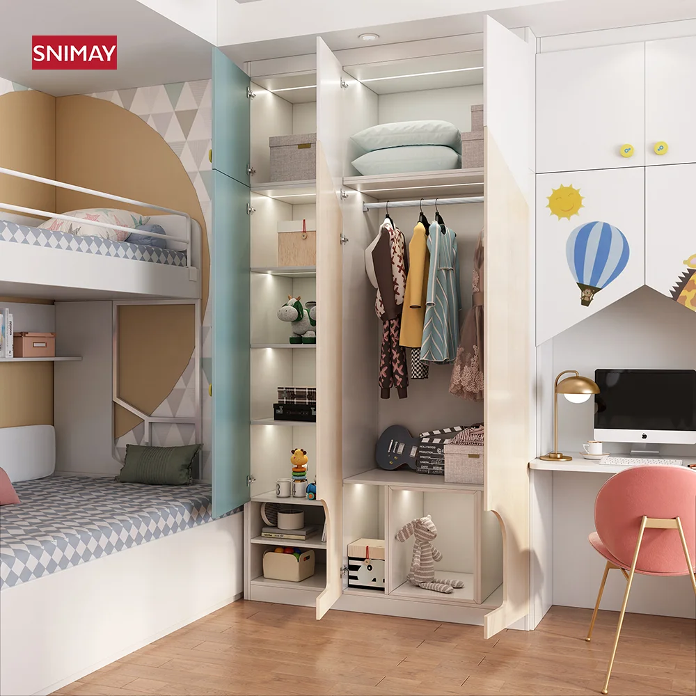 MDF Wooden Double Children Bunk Bed For Kids Bedroom