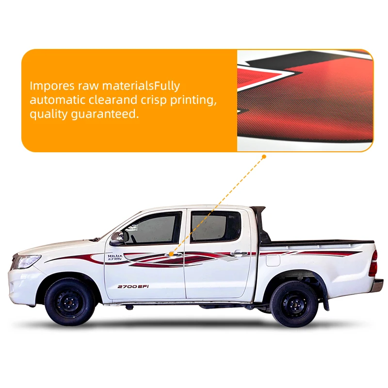Новый дизайн украшения для автомобиля виниловые наклейки 2015 Hilux наклейки для кузова автомобиля для Toyota пикапа полосы