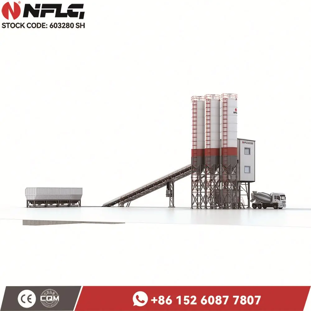 Engineering & Construction Machinery Hzs120 Fixed Concrete Batching Plant