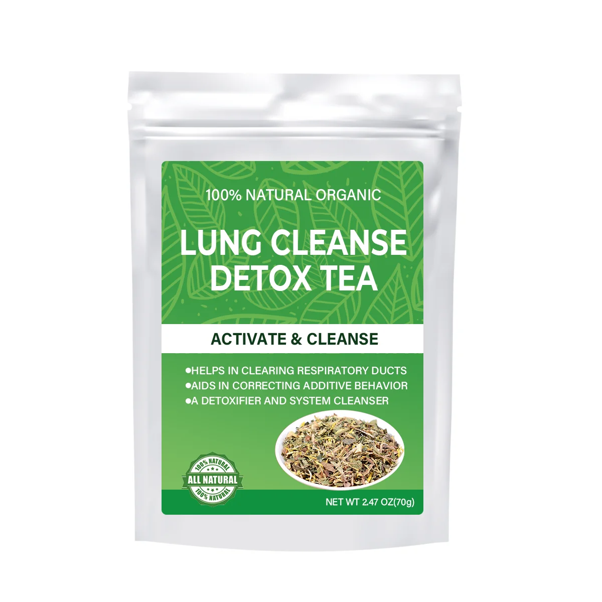 Natural herb organic tea bag Cleanse & Soothe tea for smokers