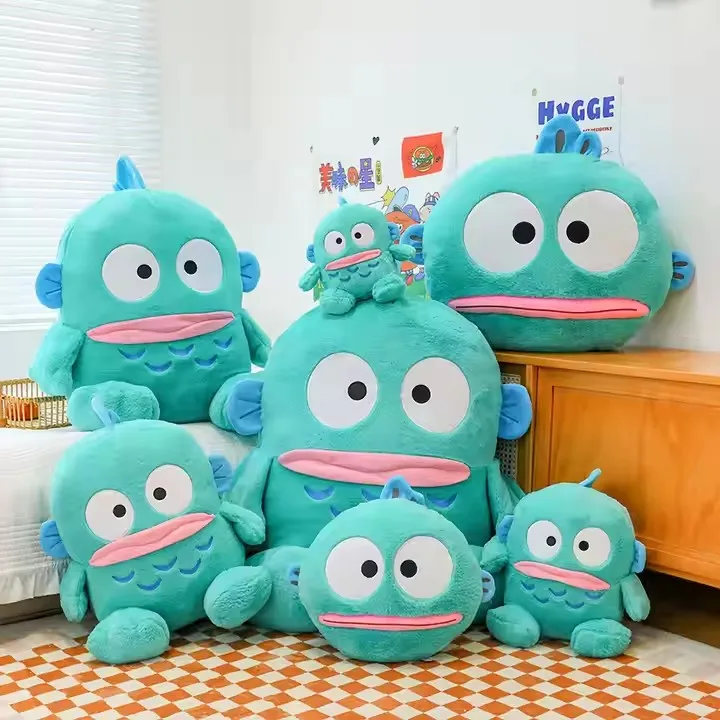 Cross border cute cartoon mermaid dolls, funny plush toys, silly and cute dolls, green cloth dolls, new pillow wholesale