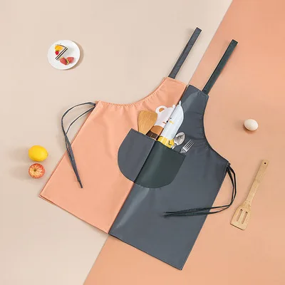 Modern simple sleeveless apron cartoon waterproof kitchen dedicated adult dress