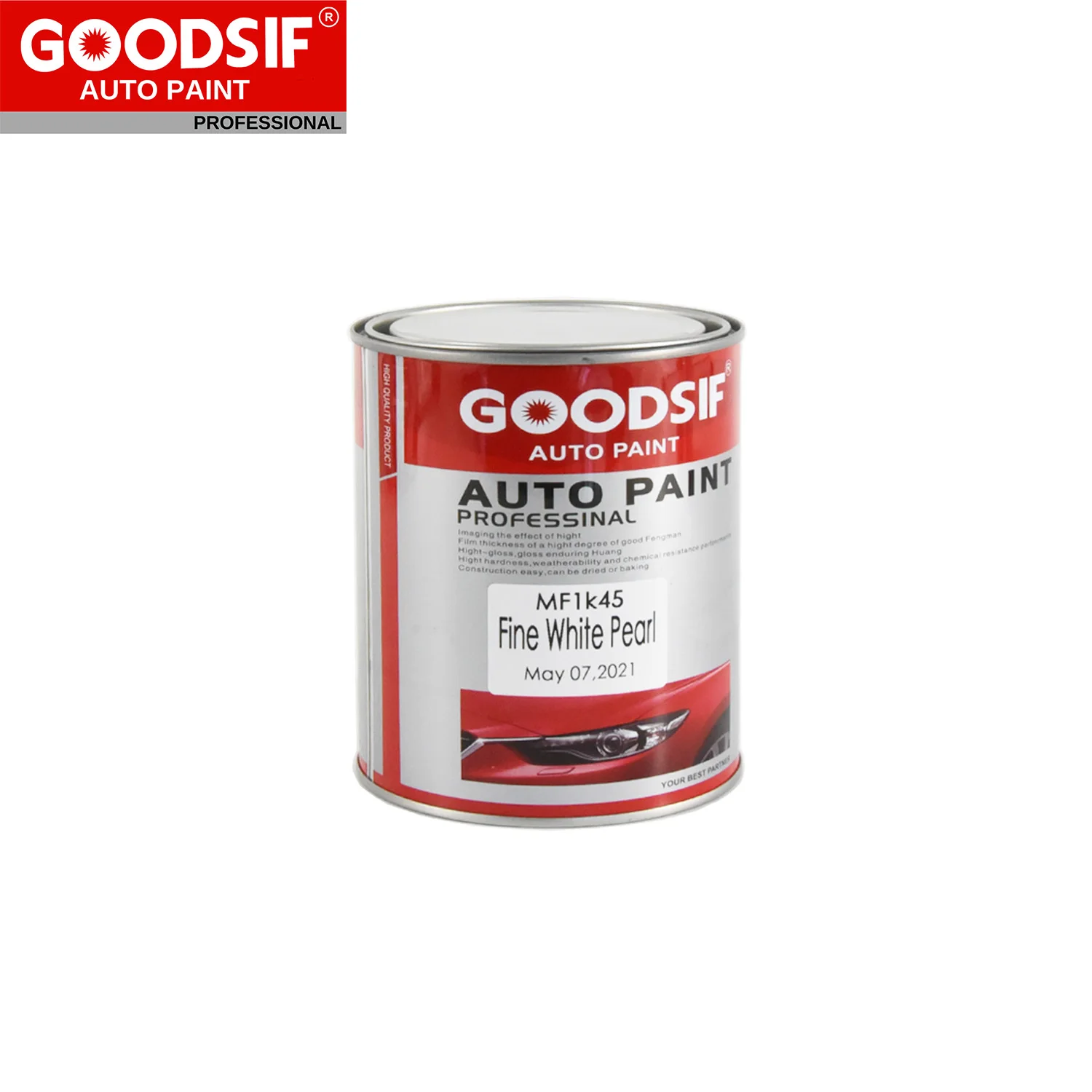 Лидер продаж в Азии автомобильная краска бренда GOODSI акриловый растворитель комплект Clearcoat автомобильный корпус Basecoat 1K Жемчужный
