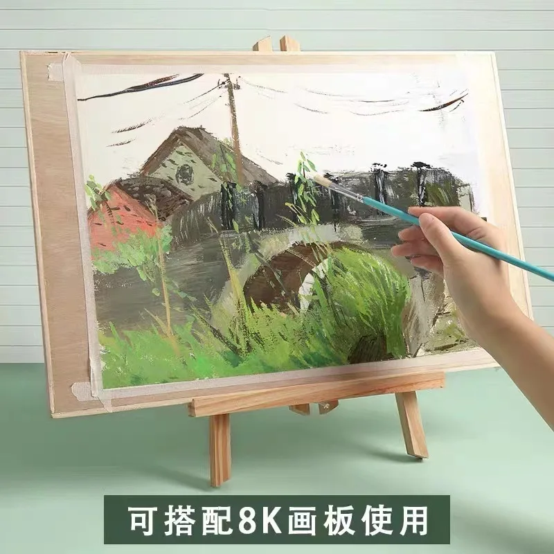 Hot sale 30cm board holder reading stand animation desktop solid wood easel laptop stand live tripod office stationery