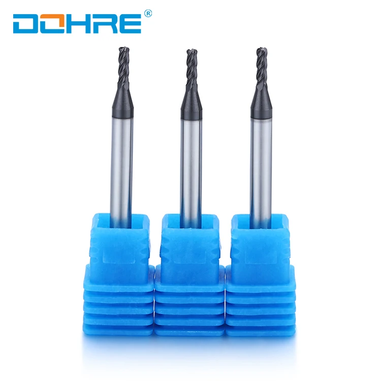DOHRE High Performance 4F Tungsten Carbide Corner Radius Solid End Mills Milling Cutter