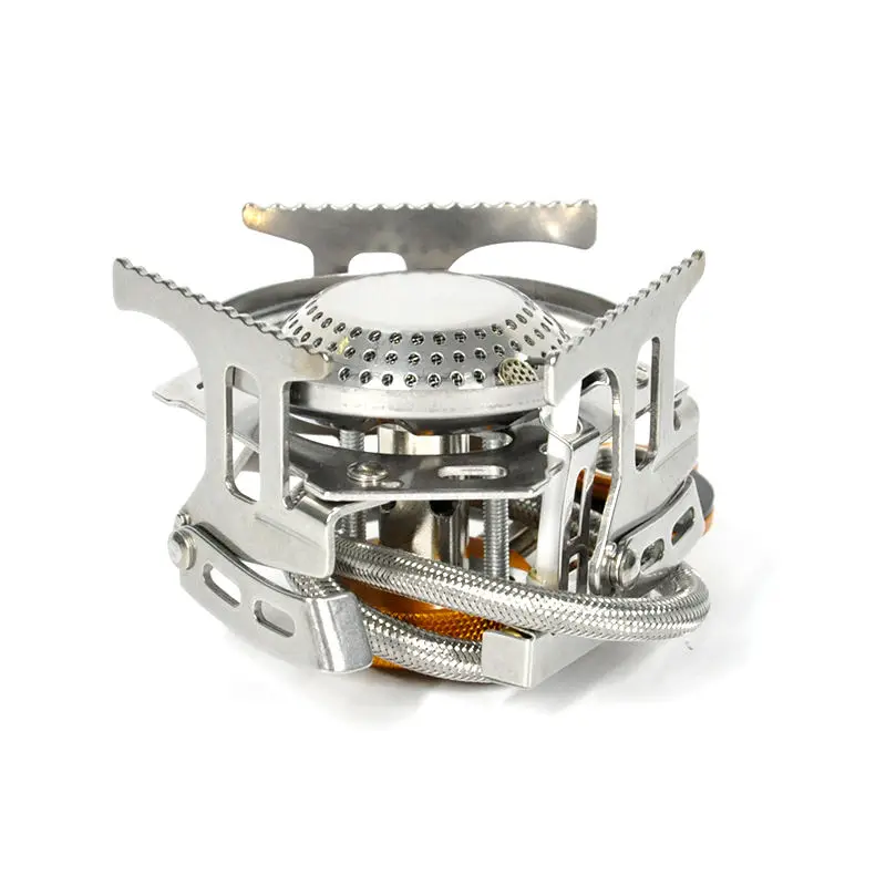 Alocs Winter Camping Butane Burner Camp Stove Stainless Steel Backpacking Portable Folding Outdoor Gas Stove for Picnic