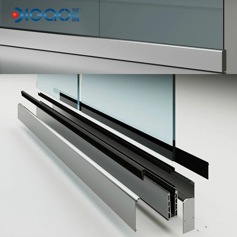 Matte Black Aluminum Alloy U Channel  steel, Shower Door U Channel aluminum extrusion profile
