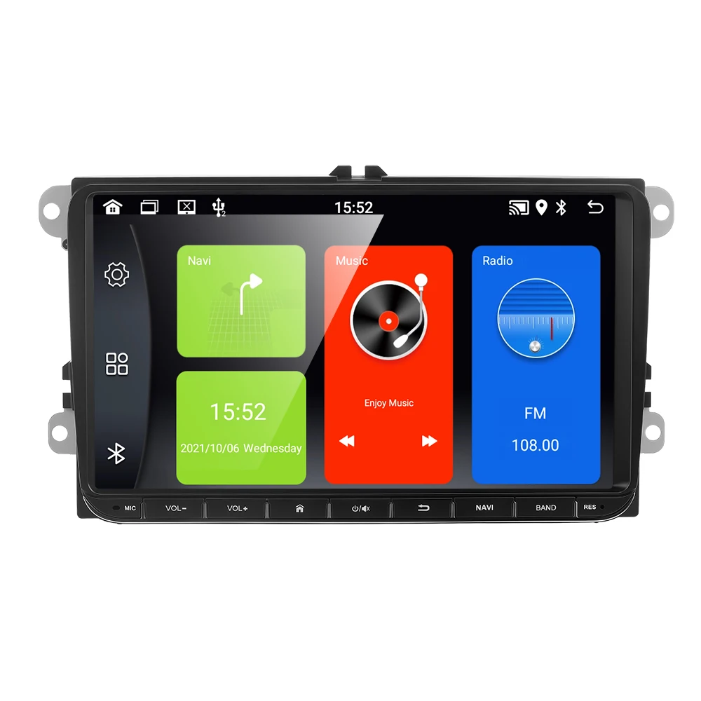 Multimedia Player 2 Din Android Car Radio GPS Wifi Carplay Autoradio for Volkswagen Golf 5 6 Passat B6 B7 Skoda Polo Jetta