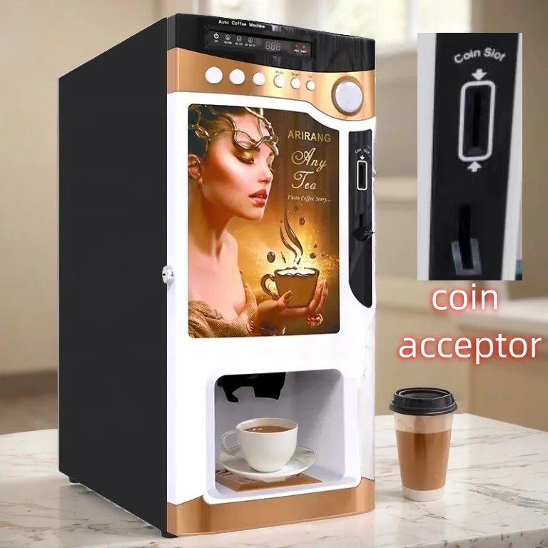 Most Popular Commercial Use Premixed Drink Coin Payment Touch Screen Control Coffee Vending Machine