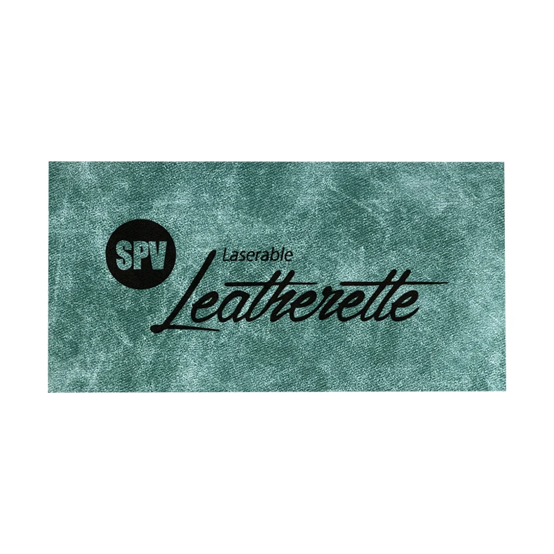 laserable green leatherette with adhesive, laser leatherette