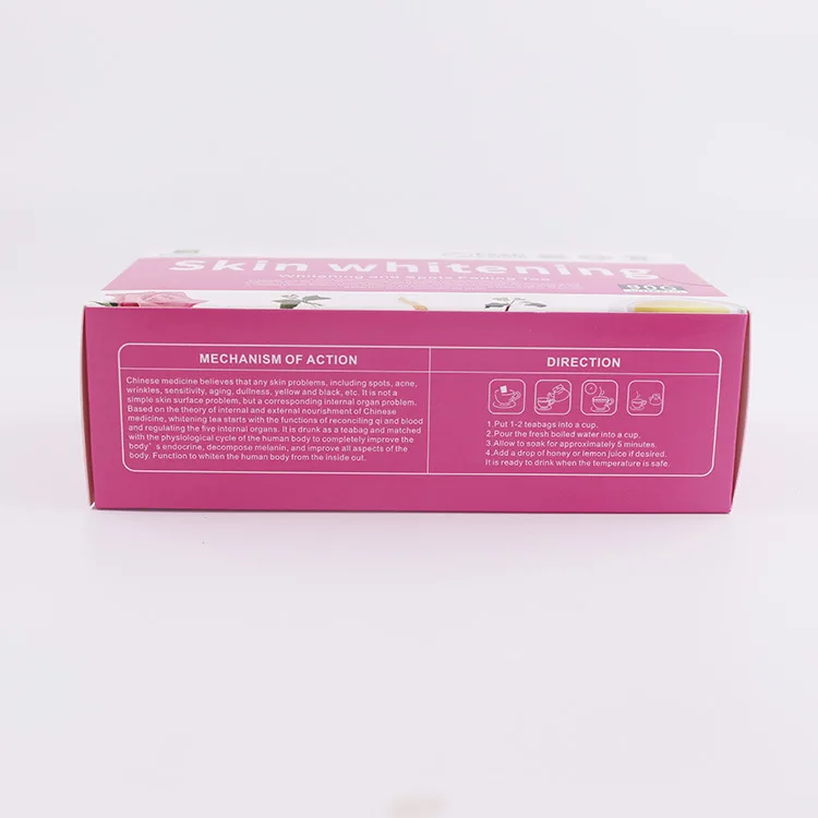 Skin whitening Tea Acne removal and skincare 30 tea bags per box one box for whitening skin effective