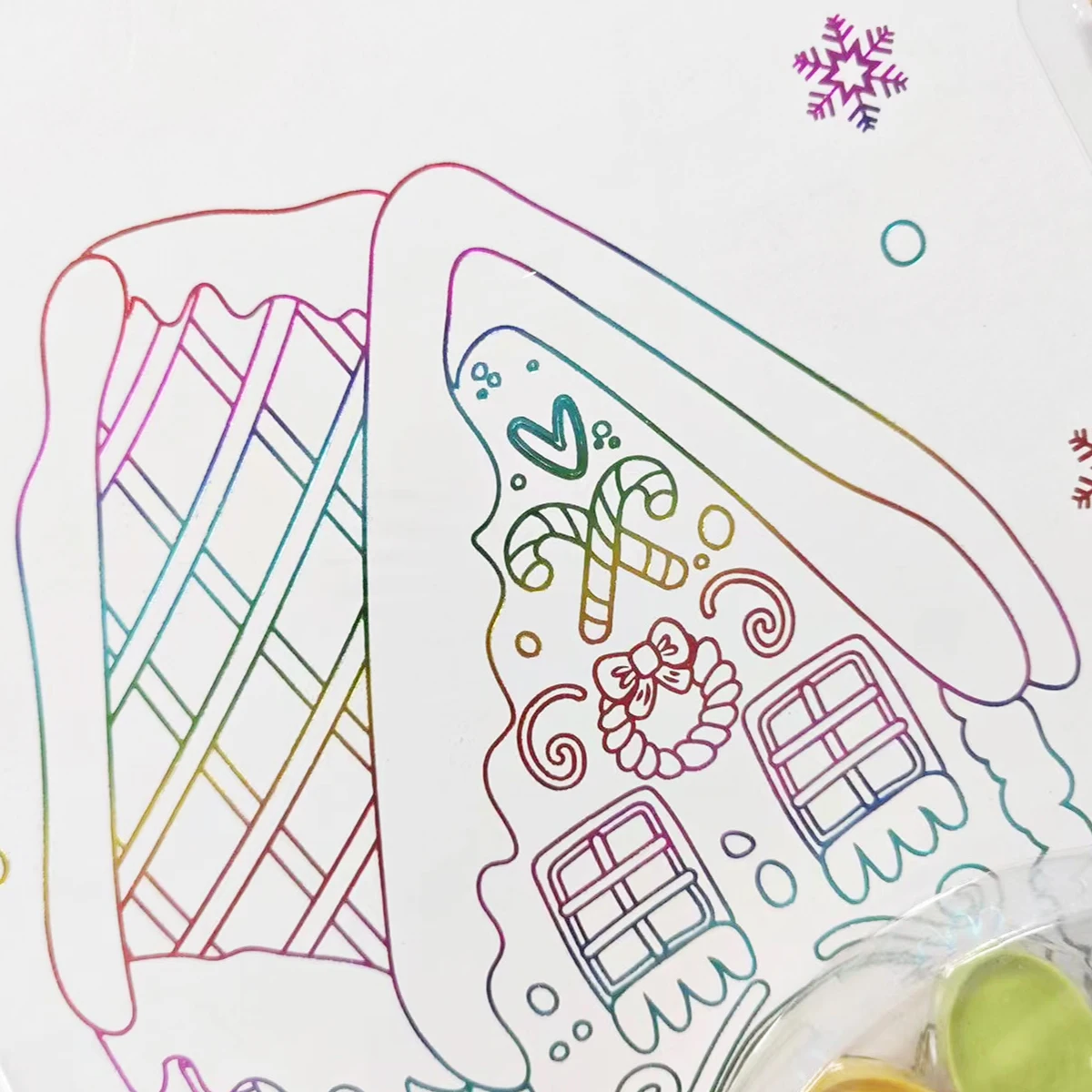 Unisex Kids Coloring and Doodle Fun Paint Your Own Xmas Canvas Panel for Drawing and Painting Reveal Wall Art