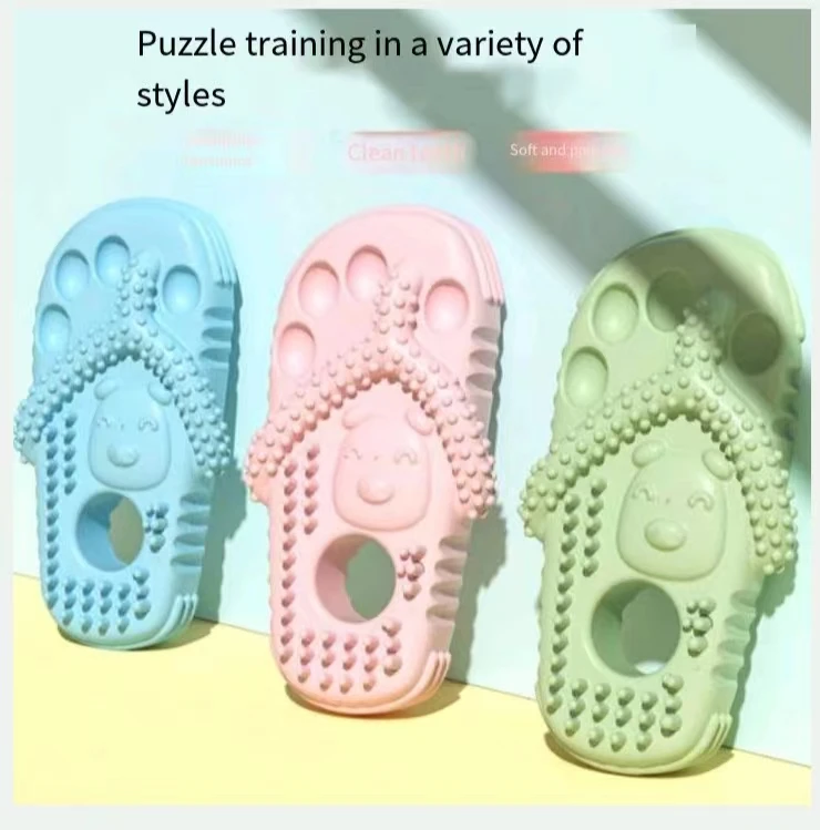 Pet Toy footprints rubber slipper bite-resistant molar vocalization dog toy Puppy Chew Squeaky Toy