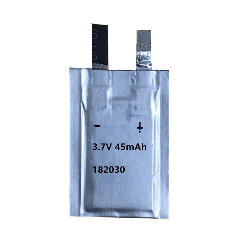 Thin Battery 182030 custom model 3.7 V rechargeable thin paper battery 45 m Ah thickness 2.05 mm