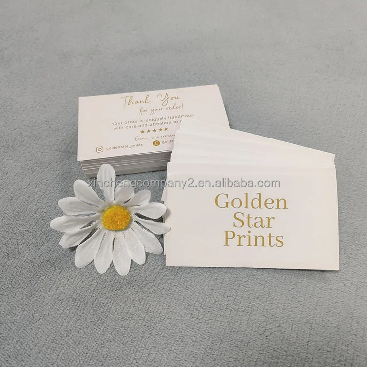 Double sided gold foil printed thick matt black card business cards