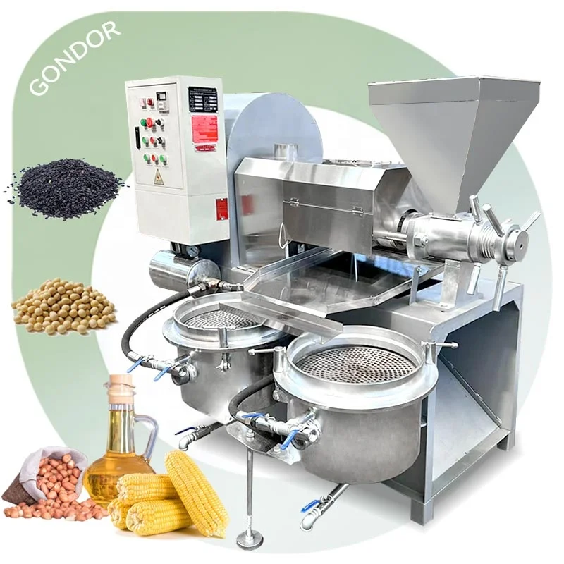Red Palm Kernel Rice Bran Ground Nut Oil Presser Farm Expeller Pres Make Machine for Manufacturing Plant
