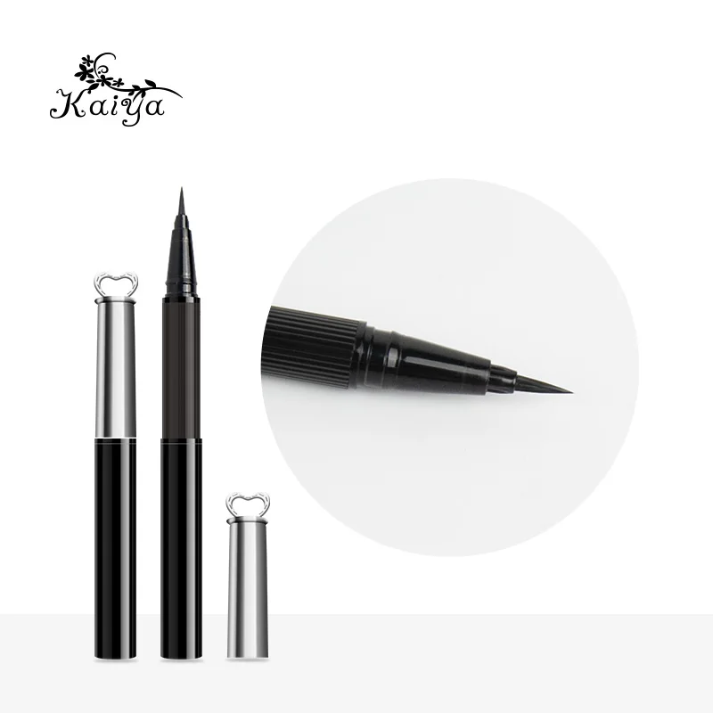 Custom Logo Makeup Rich Ink Deliver Flex Brush Sweat Resistant Bold Color Smooth Non Skip Liquid Eyeliner Pen