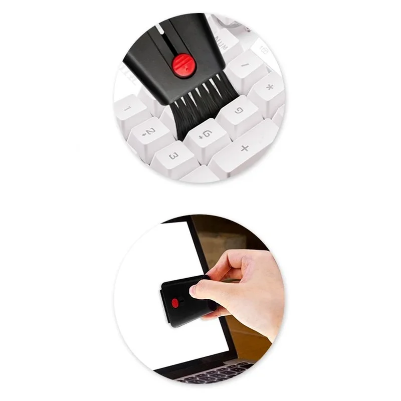 Многофункциональный мини Чистящая Щетка компьютерный монитор клавиатура щетка для чистки с сенсорным экраном Выдвижной двойной головкой ноутбука экрана мобильного телефона