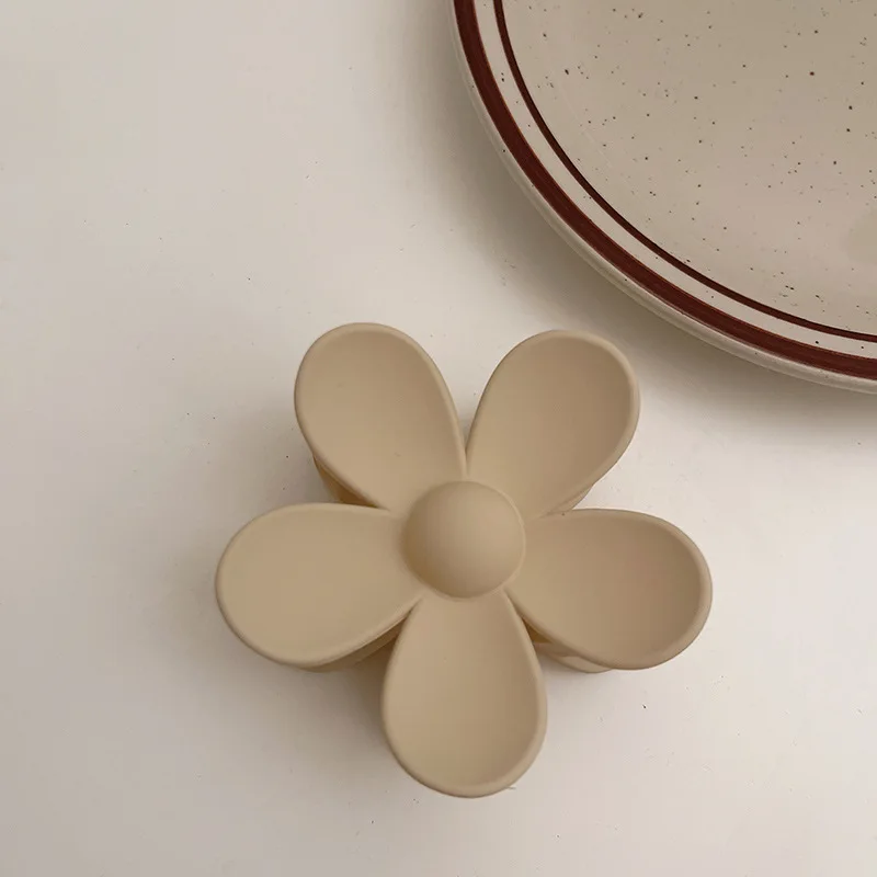 french fall and winter milk tea color brown matte hair claws clip large