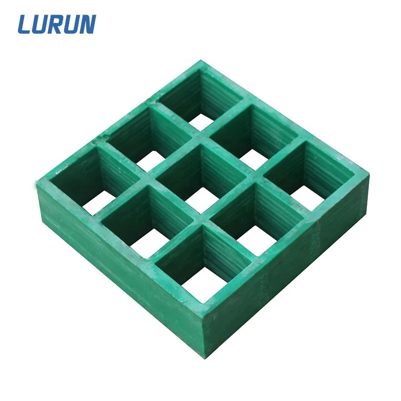 Factory Molded Covered 38mm Black Fiberglass Reinforced Resin Rain Water Grating