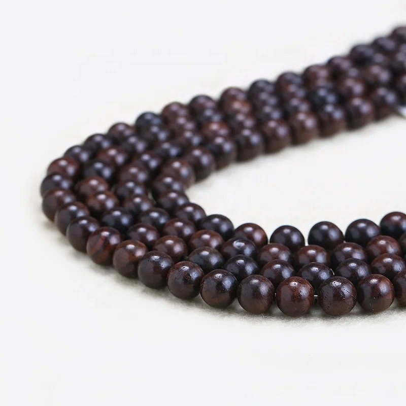 Wholesale 4/6/8/10/12mm round natural Sandalwood beads loose Rosewood beads for DIY jewelry bracelets mala necklaces making