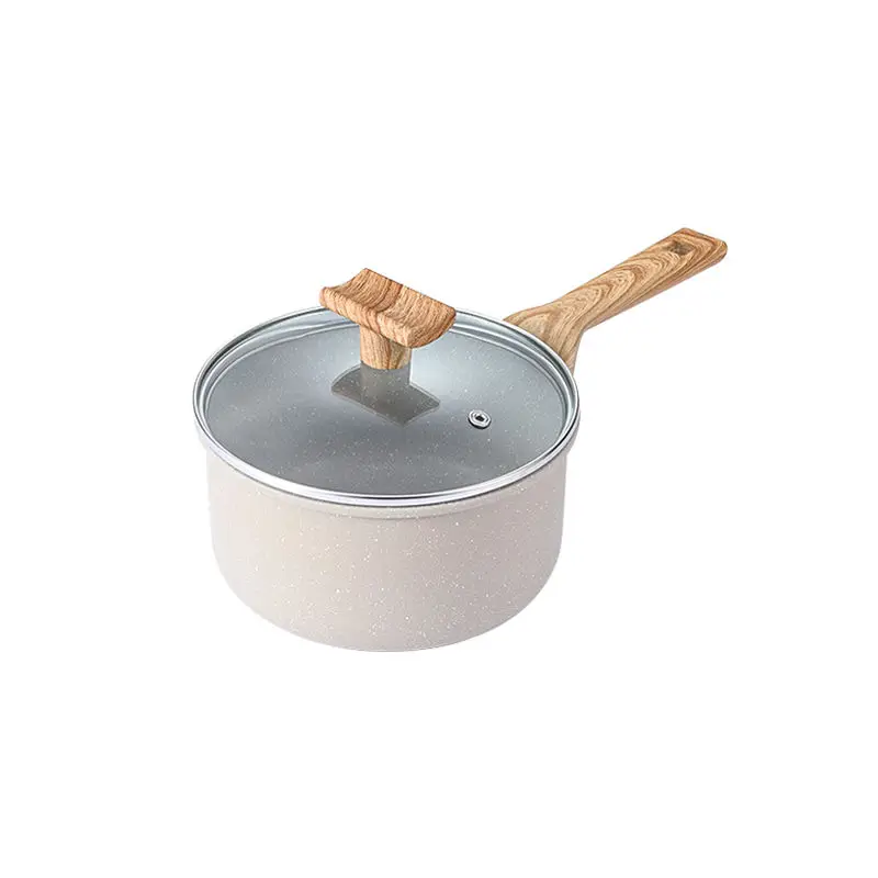 Gu Bang 2024 New Milk Pot Refined Iron Wood Handle Universal Boiler Cooking Use without Lid