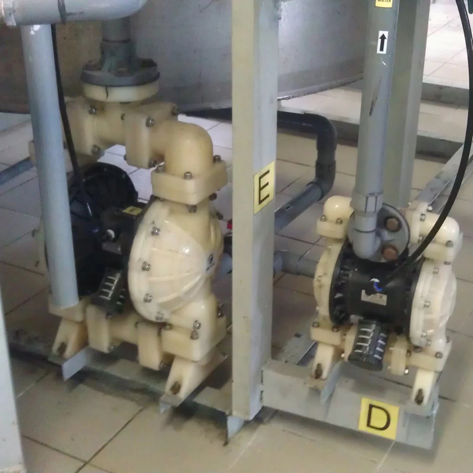 PTFE Santoprene Hytrel FKM Elastomer Membrane Air Operated Pneumatic Double Diaphragm Pump