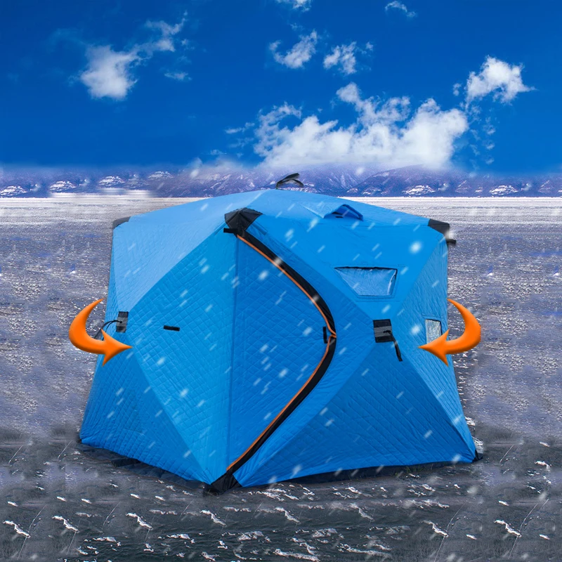 quadrangle canvas ice winter fishing tent