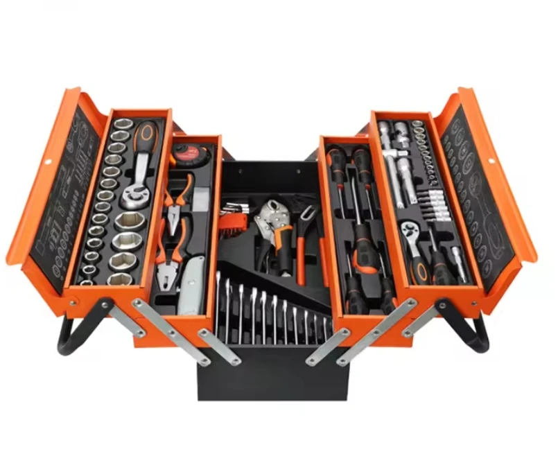 85 Pcs Combination wrench Complete Socket Kit Repair Hand Tool Set tools set professional box