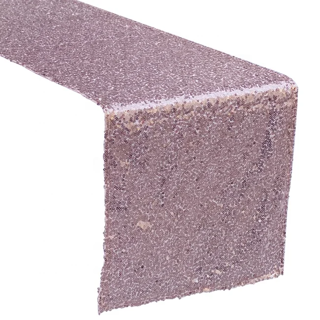Manufacturer Luxury Wedding Banquet Sparkly Glitter Shiny Gold Sequin Table Runner