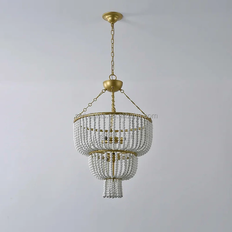 Postmodern decorative ceramic bead chandelier for dining room modern stair light