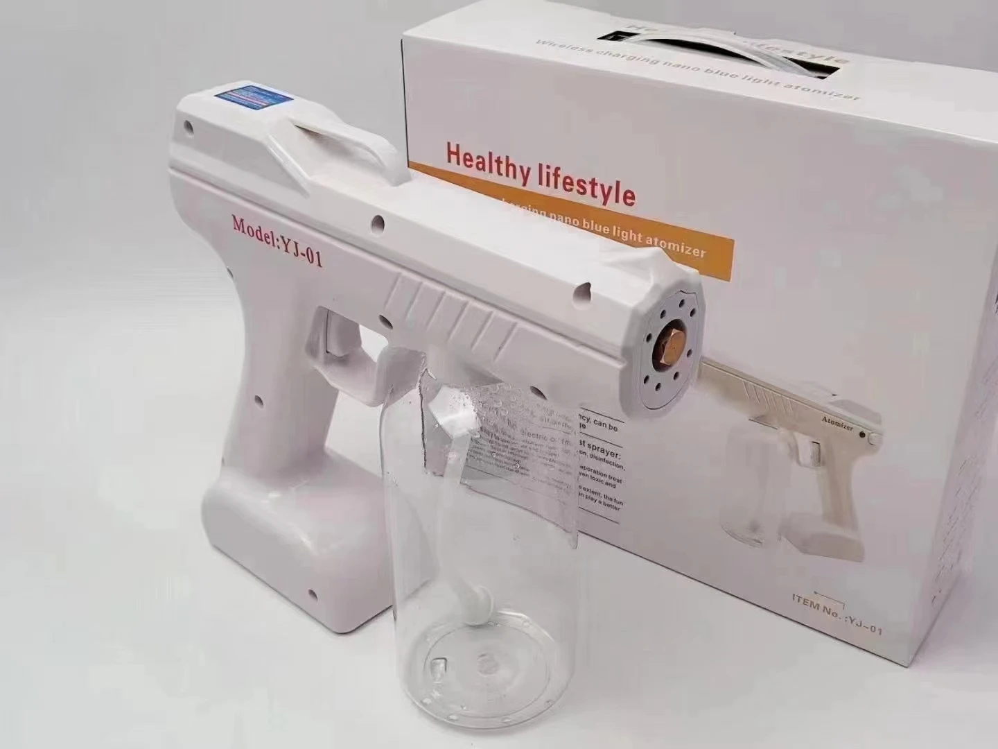 High Quality Portable Handheld Blue Light Nano Electric Disinfection Spray Gun yj-01 Wireless spray