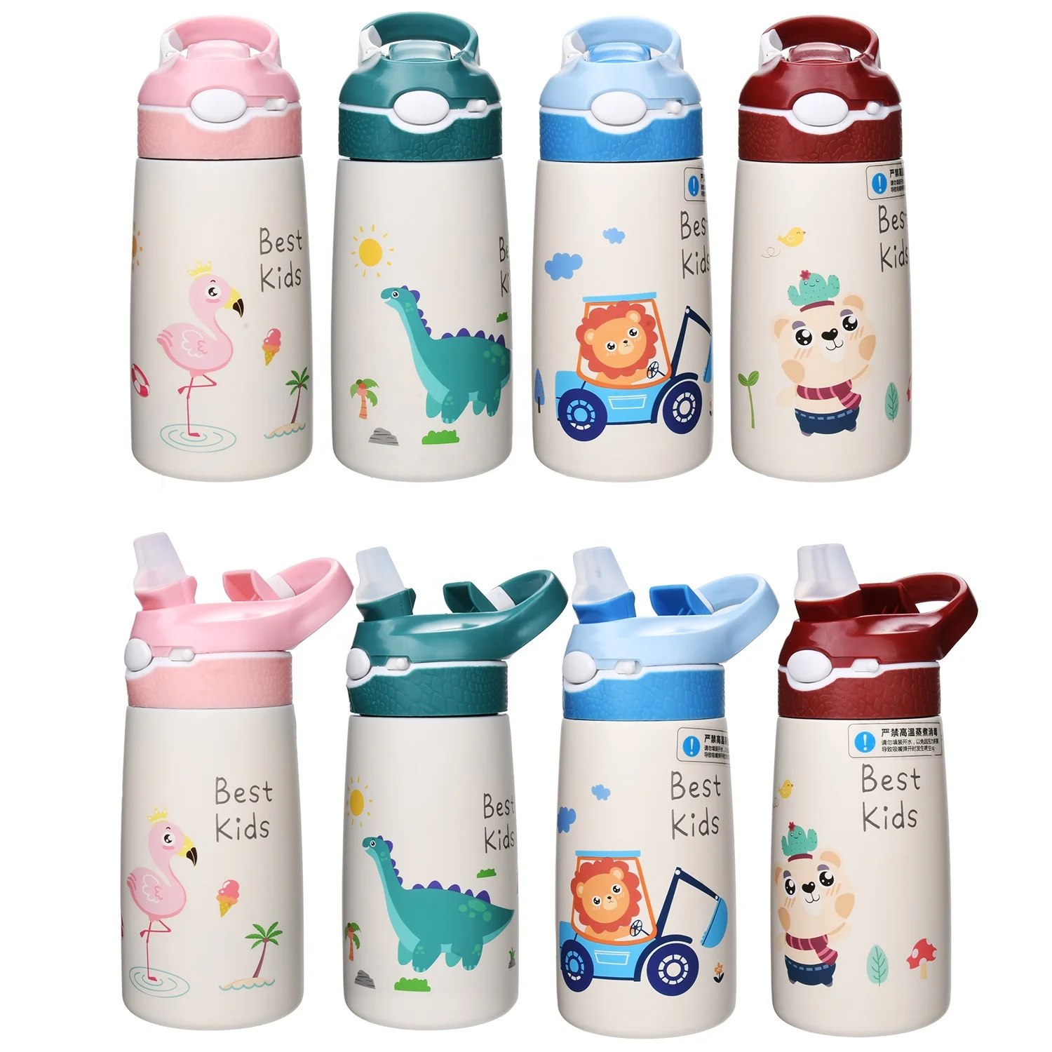 Smiggle Tritan Water Bottle Stainless Steel Water Bottle 650ml Plastic for School Kids Vacuum Flasks & Thermoses Belly Cup Cute