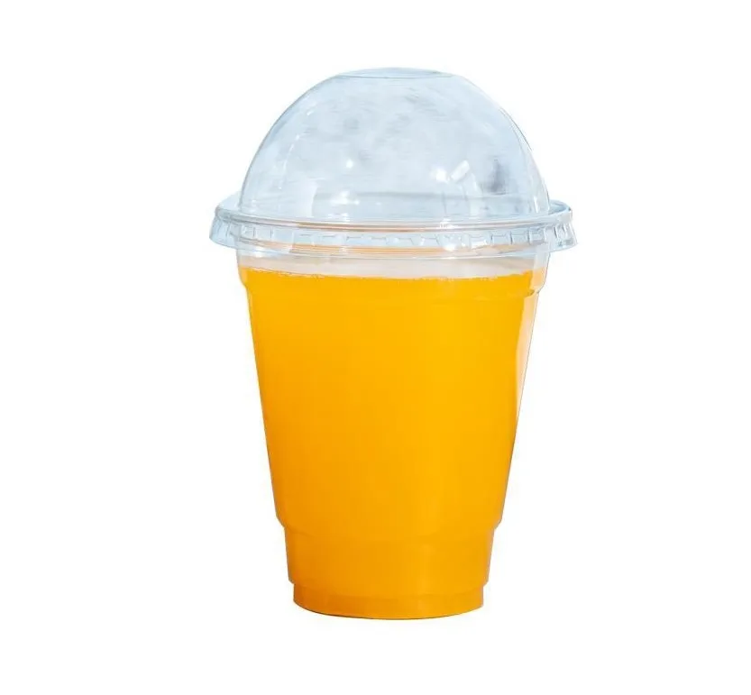 100% biodegradable disposable  16 12 32 oz CPLA plastic lid clear cold beer milk tea coffee sauce PLA U shaped PLA  cup (1600507988711)