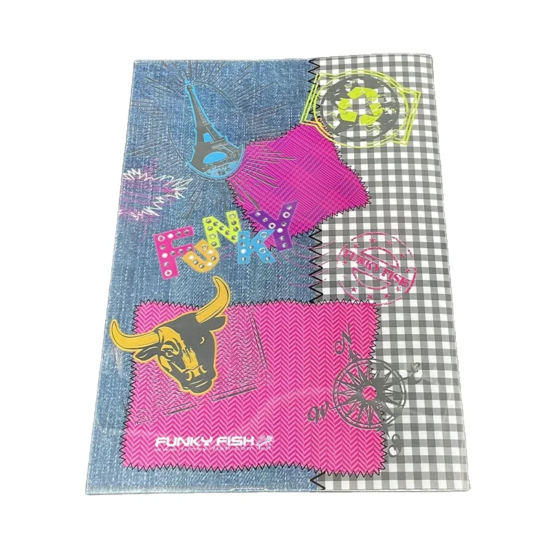 Custom printed comic glossy thin plastic books cover PP Book Sleeve Cover