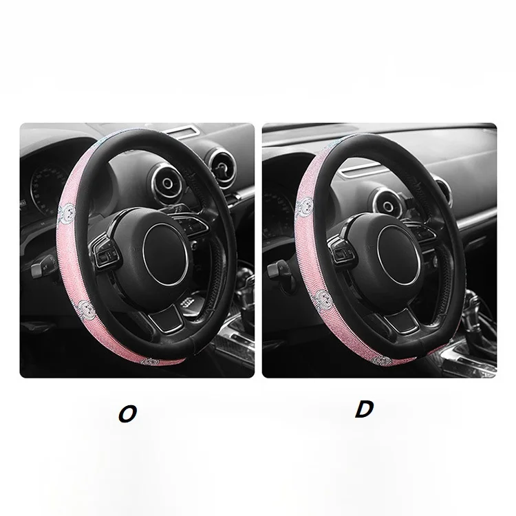 D shape Full Diamond Steering Wheel Cover