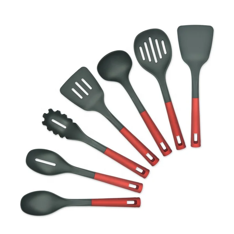 
Hot sales high quality kitchen tools colorful 7 Piece silicone kitchen utensils sets kitchen items 