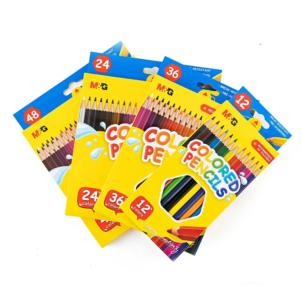 M&G Economic 12 pack color pencil art artist school students supply wood pencils set kids boxes of colored pencils