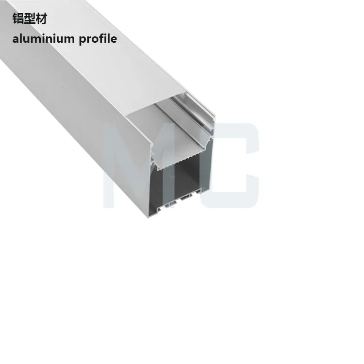 led flexible strip/led rigid bar profile,100mm led square aluminum profile with PMMA acrylic