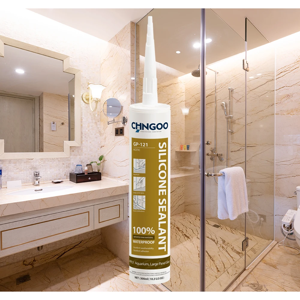 CHNGOO Good Adhesion And Long Application Life Adhesives Kitchen And Bath Acetic Silicone Glue sealant General Purpose