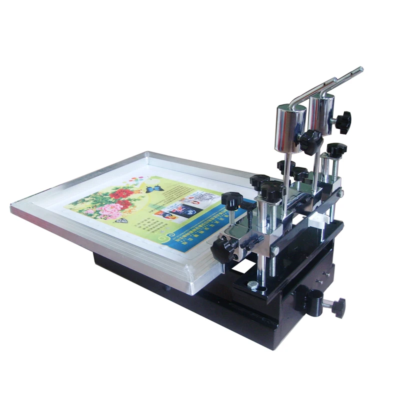 manual tshirt flatbed silk screen printing press machine set