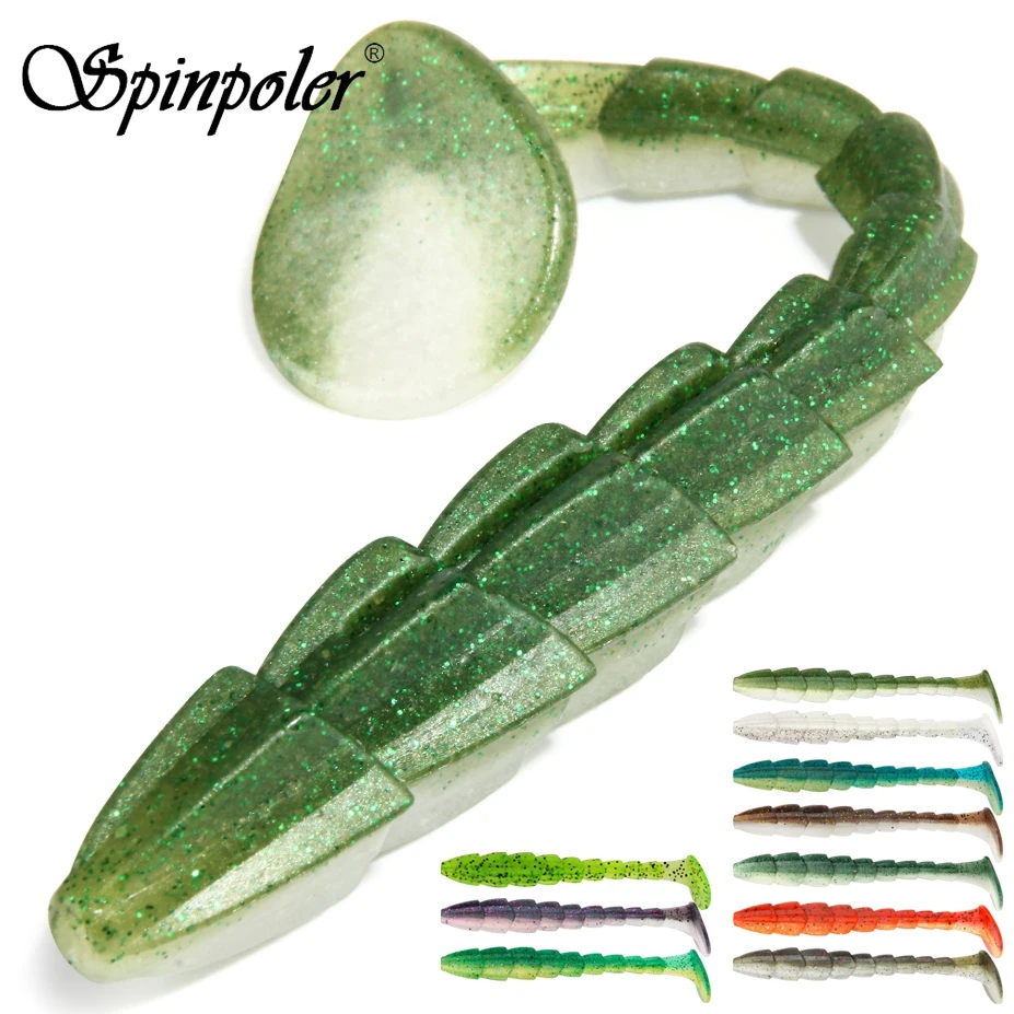 Spinpoler Paddle Tail Swimbaits Fishing Lure 7cm 9cm 11.5cm Worm Shad Soft Plastic Artificial Bait For Bass Saltwater/Freshwater