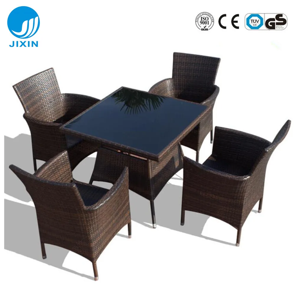 
Outdoor Patio restaurant Rust Proof rattan wicker garden furniture desk chair Set with coffee table 