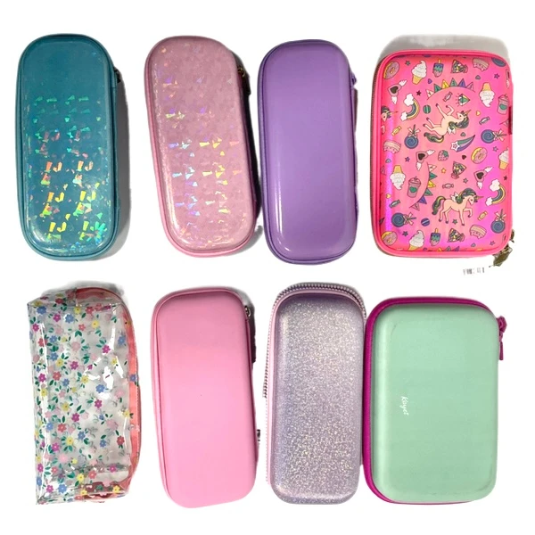 Children 3d Pen Case Stationery Student Pencil Case Transparent Popular PVC Plastic Opp Bag Hard Case School Plastic Envase