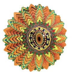 3d Sunflower Mirror Surface Stainless Steel 3d Wind Spinner For Garden Yard Home Decor