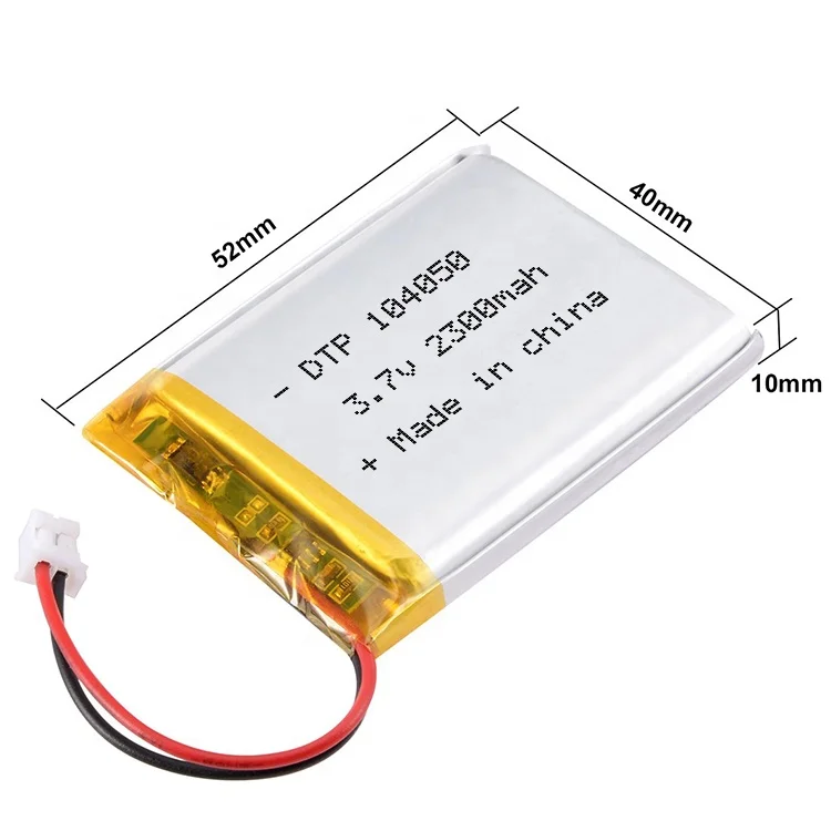 High Capacity iphone Battery DTP 104050 3.7V 2300mAh Rechargeable  li-ion battery Li Polymer Battery for 3D glasses