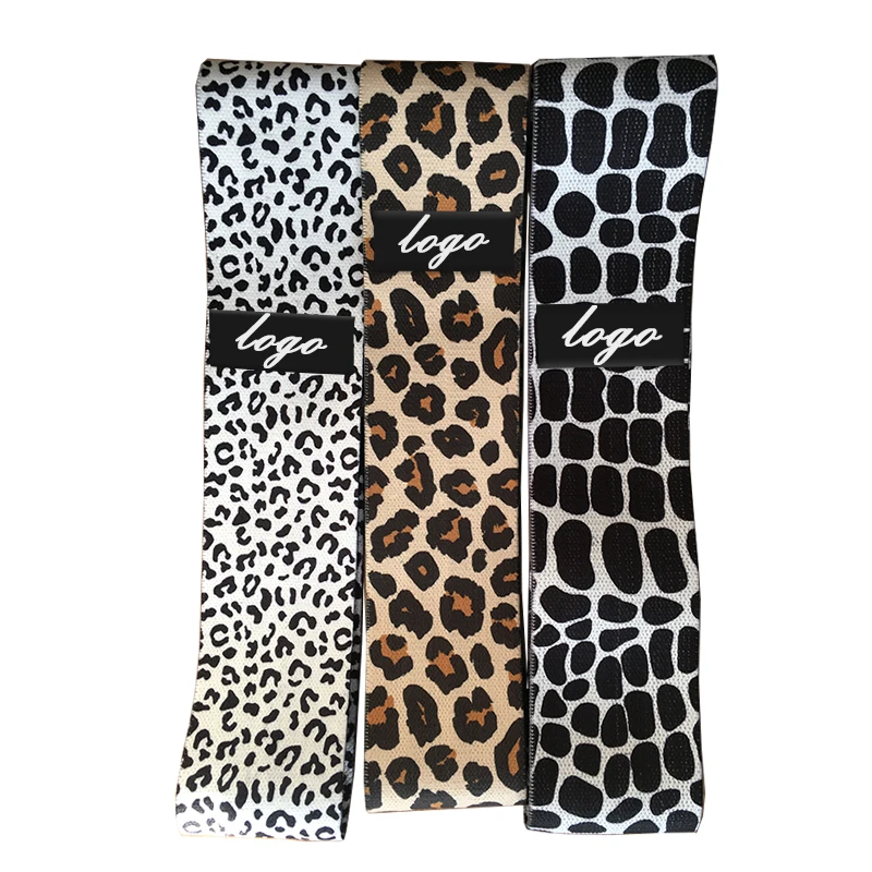 
Factory supports OEM custom pattern fabric exercise hip resistance band 