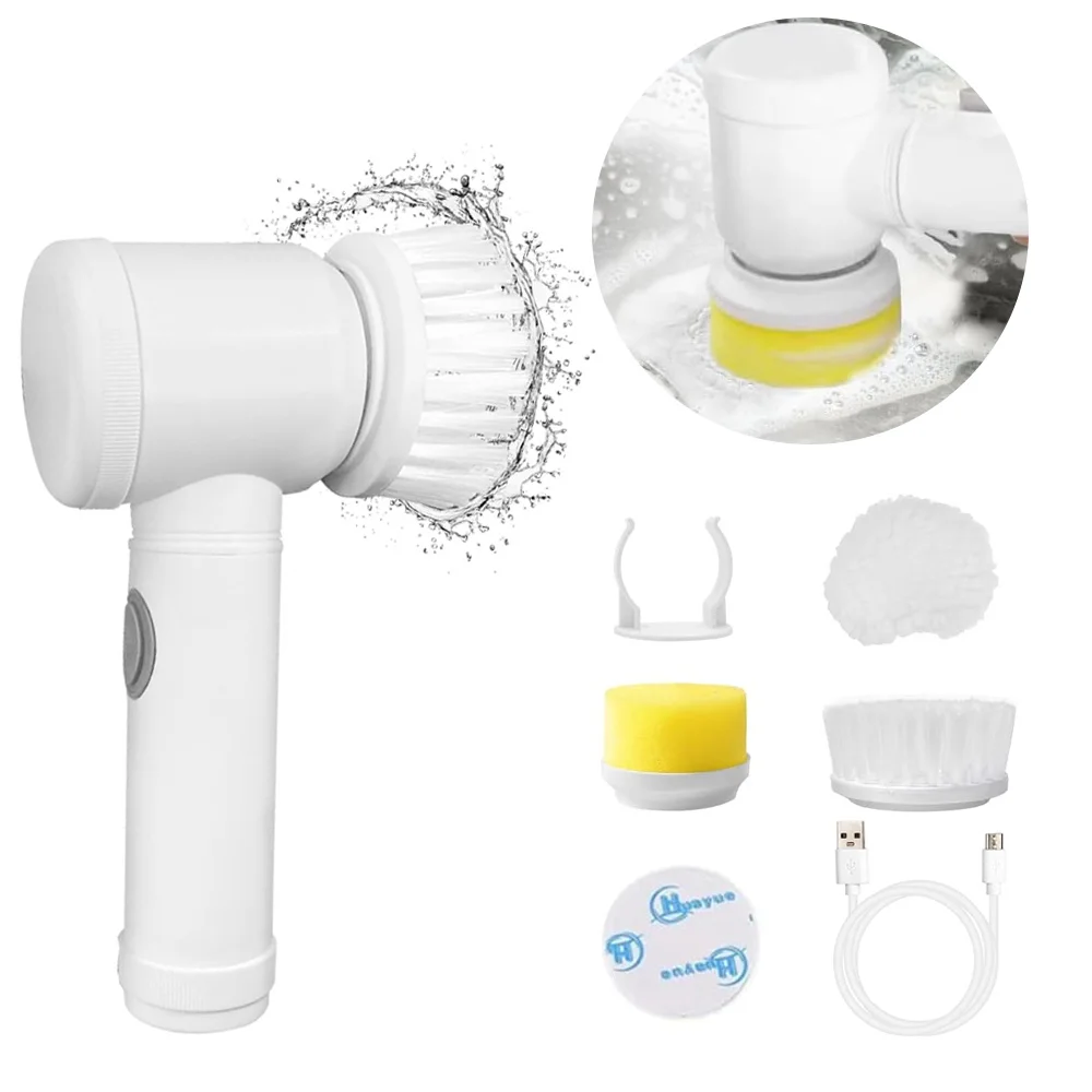 Handheld Cordless Automatic Electric Cleaning Brush Power Scrubber Electric Spin Scrubber Electric Dish Scrubber for Kitchen