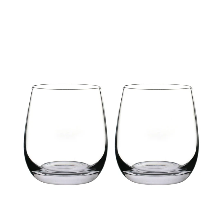 Elegant 10oz Stemless Wine Glasses  No Stem Glass Beverage Cups  Clear Drinking Tumblers for Any Occasion