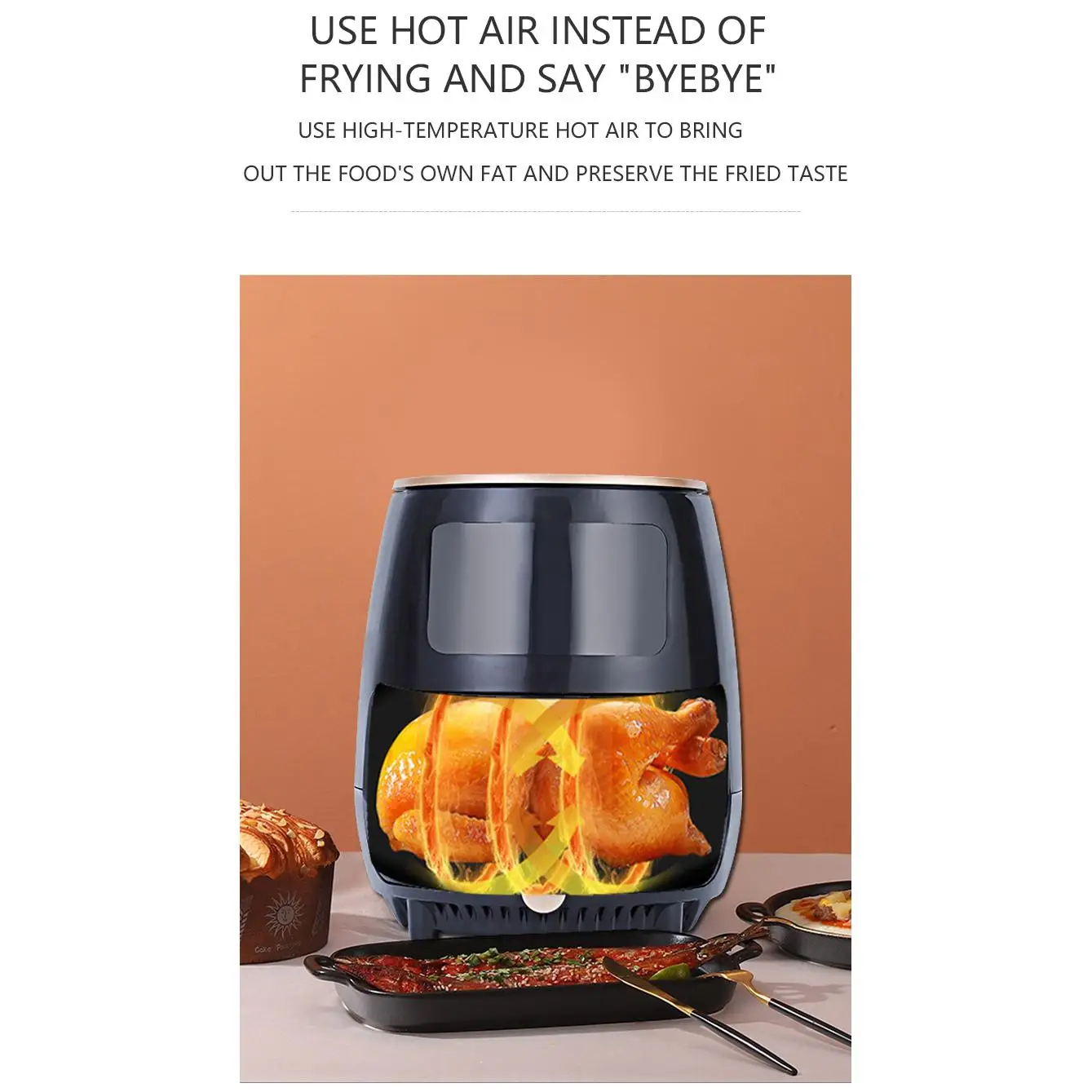 Air Fryer Parts Double Pot Bulk 15 12 10 Liter And Oven Wholesale Microwave 6L Double Basket 8L Stainless Steel Air Fryer 1.6L